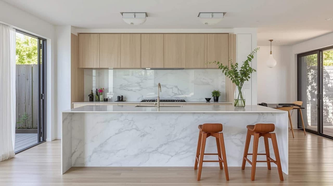 PVC panel ako obklad steny v kuchyni